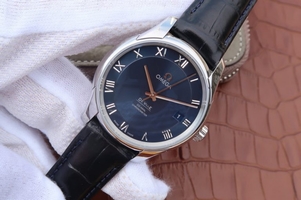 Omega V6 De Ville 41mm Blue Dial Black Leather Strap Omega Watch00170