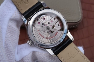 Omega V6 De Ville 41mm White Dial Black Leather Strap Omega Watch01398