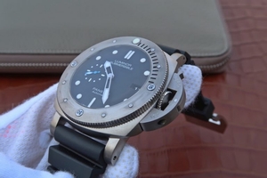 Panerai PAM1305 Titanium Black Dial Rubber Strap Panerai Watch00445