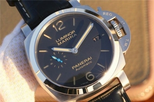Panerai PAM1392 Black Dial Black Leather Strap Watch00917