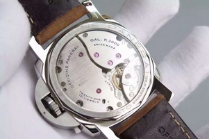 Panerai PAM557 Black Dial Brown Asso Strap Panerai Watch00876