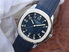 Patek-Philippe Aquanaut 5167 KMF Blue Dial Blue Rubber Strap Watch00773