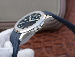 Patek-Philippe Aquanaut 5167 KMF Blue Dial Blue Rubber Strap Watch00773