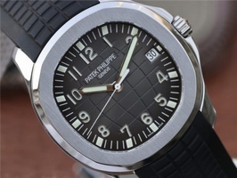 Patek-Philippe Aquanaut 5167 KMF Gray Dial Black Rubber Strap Watch00353