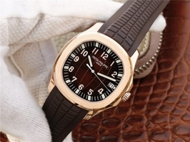 Patek-Philippe Aquanaut 5167 PF Brown Textured Dial Brown Rubber Strap Watch01115