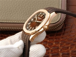 Patek-Philippe Aquanaut 5167 PF Brown Textured Dial Brown Rubber Strap Watch01115