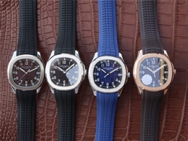 Patek-Philippe Aquanaut 5167 PF Brown Textured Dial Brown Rubber Strap Watch01115