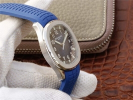 Patek-Philippe Aquanaut 5168 PF Blue Textured Dial Blue Rubber Strap Watch00738