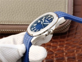 Patek-Philippe Aquanaut 5168 PF Blue Textured Dial Blue Rubber Strap Watch00738
