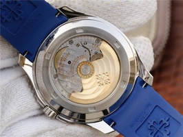 Patek-Philippe Aquanaut 5168 PF Blue Textured Dial Blue Rubber Strap Watch00738