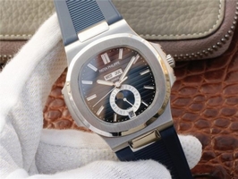 Patek-Philippe Nautilus 5726 Complicated Blue Textured Dial Rubber Strap Watch01031