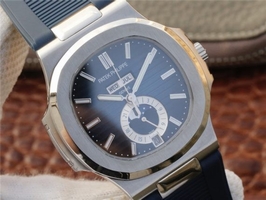 Patek-Philippe Nautilus 5726 Complicated Blue Textured Dial Rubber Strap Watch01031