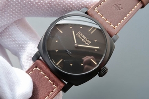 Replica Best Quality Panerai PAM577 Thick Brown Leather Strap Panerai Watch00509