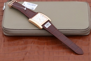 Replica Cartier Tank MC White Dial Mark Brown Leather Strap Cartier Watch00716