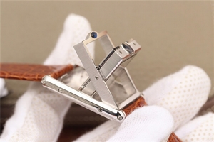 Replica Cartier Tank Reversible White Dial Leather Strap Watch00995