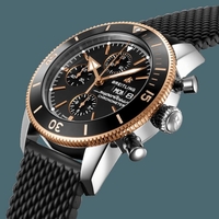 Replica Cheap Breitling Superocean Heritage II Chronograph 44 Steel & rose gold Volcano black/black Breitling Watch00149