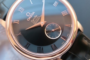 Replica Cheap Omega MKF De Ville 39mm Co-Axial Black Dial Brown Leather Watch00523