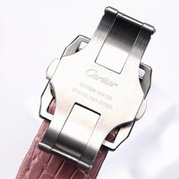 Replica High Quality Cartier V6 Santos 100 W20126X8 36mm White Dial Black Leather Strap Watch00727