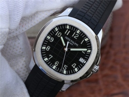 Replica Hot Patek-Philippe Aquanaut 5167 KMF Black Dial Black Rubber Strap Watch00804