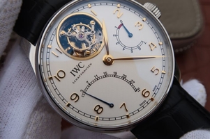 Replica IWC AZ Portuguese Tourbillon IW5046 White Dial Markers Watch00268