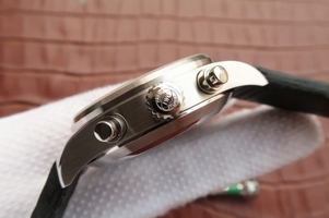 Replica IWC Pilot Chrono IW377701 Black Dial Leather Strap Watch00986