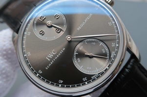 Replica IWC YLF Portuguese Regulateur Gray Dial Leather Strap IWC Watch01380