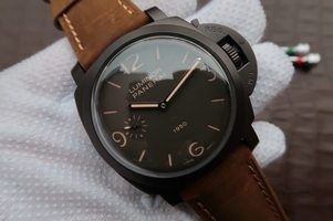 Replica Luxury Panerai PAM375 Brown Dial Brown Asso Strap Panerai Watch00771
