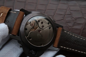 Replica Luxury Panerai PAM375 Brown Dial Brown Asso Strap Panerai Watch00771