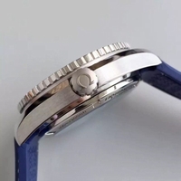 Replica Omega Planet Ocean GMT Blue Dial Silver Markers Blue Rubber Strap Omega Watch01321