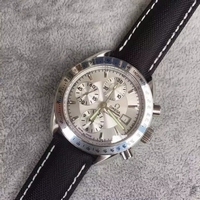Replica Omega Speedmaster 3211 Silver Dial Black Nylon Strap Watch00293