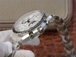 Replica Omega Speedmaster Moonwatch White Dial Black Hand Bracelet Watch00193