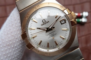 Replica Omega V6 Constellation 35mm White Dial Bezel Bracelet Watch01062