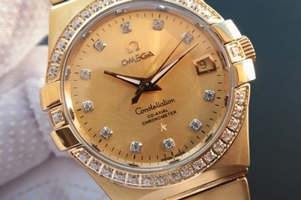Replica Omega V6 Constellation Dial Diamonds Bezel & Markers Bracelet Watch00020