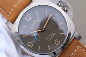 Replica Panerai PAM1351 Titanium Brown Dial Brown Asso Strap Watch01350