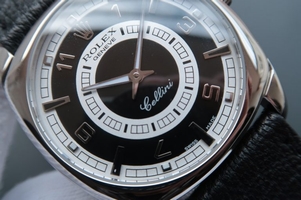 Rolex Cellini Danaos 4243 Black/White Dial Black Leather Strap Watch01064