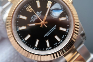 Rolex Date Just II 41mm Black Dial Lumed Marker Bracelet Watch01138