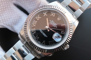 Rolex DateJust 41mm 116334 Black Dial Roman Markers Bracelet Rolex Watch00827
