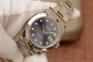 Rolex DateJust 41mm 126300 Blue Dial Diamonds Markers Oyster Bracelet Watch00608