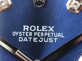 Rolex DateJust 41mm 126300 Blue Dial Diamonds Markers Oyster Bracelet Watch00608