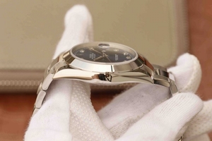 Rolex DateJust 41mm 126300 Blue Dial Diamonds Markers Oyster Bracelet Watch00608