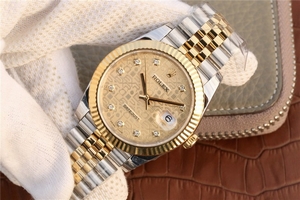 Rolex DateJust 41mm Textured Dial Wrapped Fluted Bezel Bracelet Rolex Watch00212