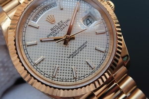 Rolex Day-Date 40mm 228235 White Textured Dial Bracelet Watch01125