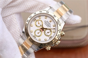 Rolex Daytona 116523 Thick Wrapped White Dial Diamonds Markers Bracelet Rolex Watch00783