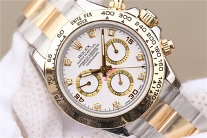Rolex Daytona 116523 Thick Wrapped White Dial Diamonds Markers Bracelet Rolex Watch00783