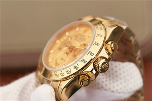 Rolex Daytona Yellow Gold Dial BP Bracelet Watch00766