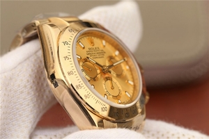 Rolex Daytona Yellow Gold Dial BP Bracelet Watch00766