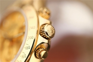 Rolex Daytona Yellow Gold Dial BP Bracelet Watch00766