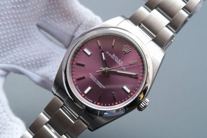 Rolex Oyster Perpetual 39mm 114300 Red Grape Dial on Bracelet Watch01345
