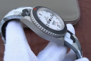Rolex Submariner Commando White Dial Ceramic Bezel Rubber Strap Watch00463