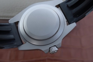 Rolex Submariner Commando White Dial Ceramic Bezel Rubber Strap Watch00463